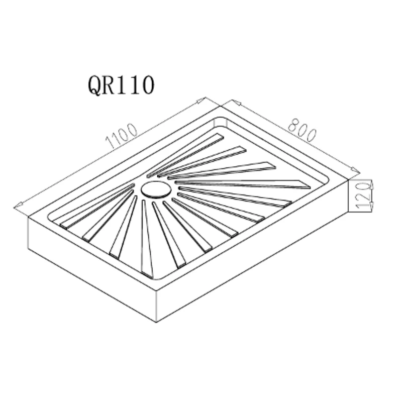 Поддон QR110 Ceruttispa прямоугольный (110х80x12)
