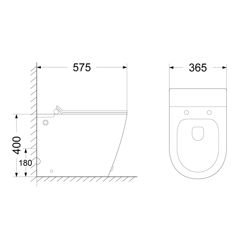 Унитаз  BARBARIA Pulse приставной с функцией импульсного смыва Cerutti SPA CT7264
