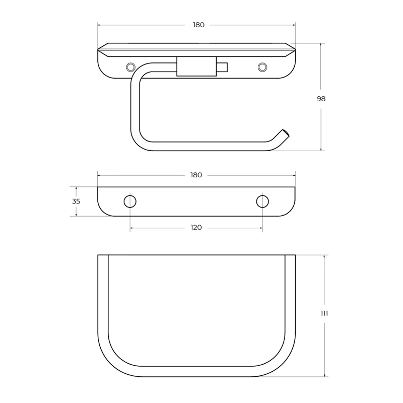Держатель туалетной бумаги CEZARES LINER-PHM-GM