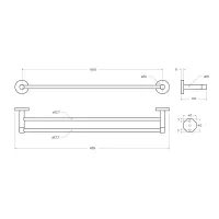 Полотенцедержатель двойной CEZARES RELAX-THD-65-GM