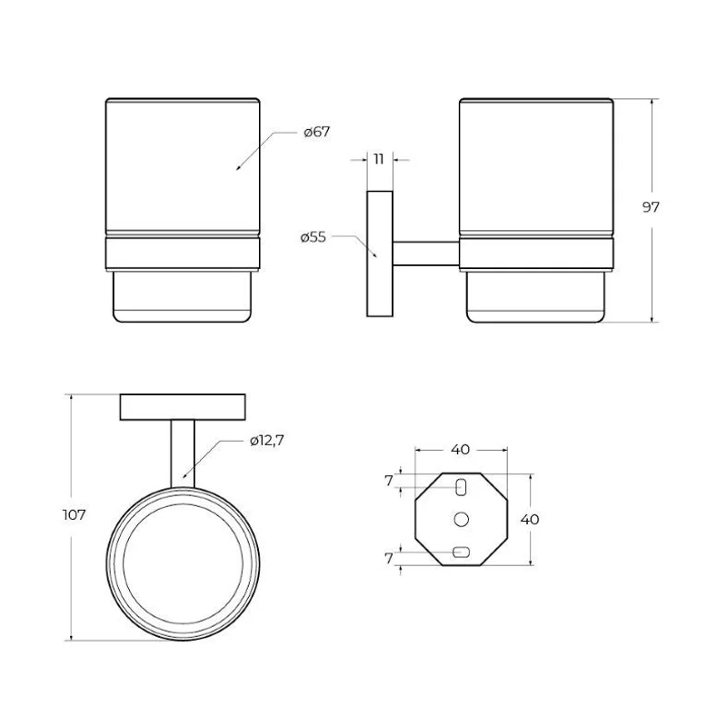 Стакан подвесной CEZARES RELAX-TUMS-IN