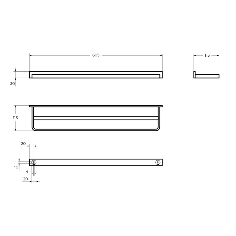 Двойной полотенцедержатель CEZARES MAXIMA CZR-F-8911