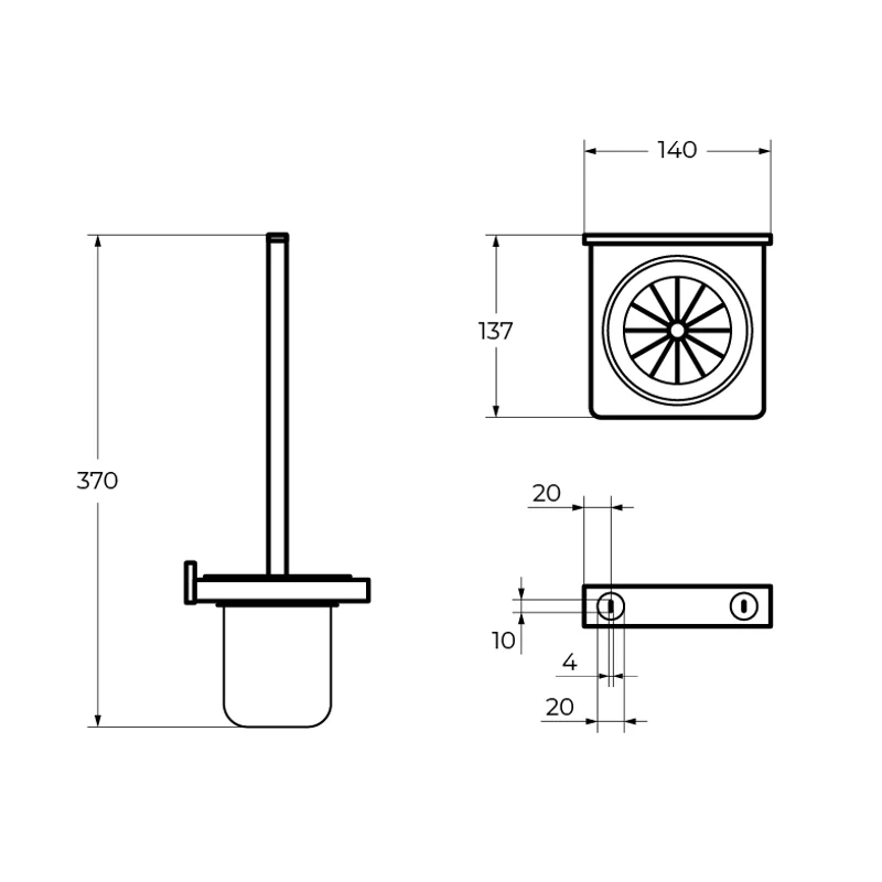 Щетка для унитаза CEZARES MAXIMA CZR-F-8923