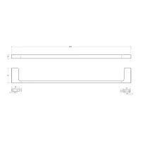 Полотенцедержатель CEZARES SLIDER-TH-60-GM