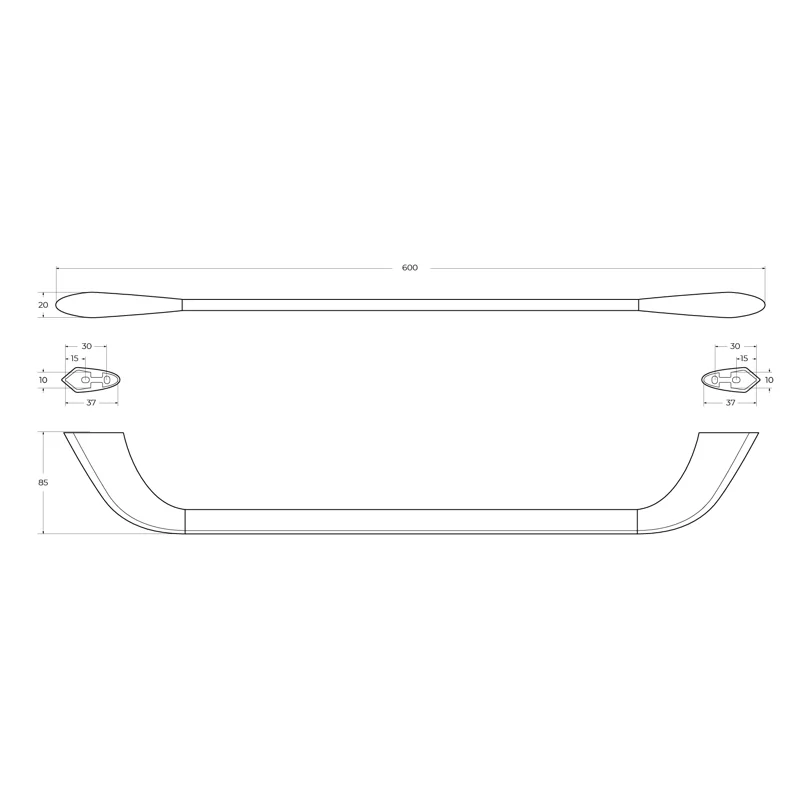 Полотенцедержатель CEZARES LINER-TH-60-GM