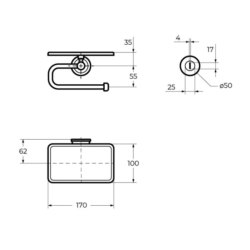 Держатель туалетной бумаги CEZARES LIBERTY CZR-F-8989