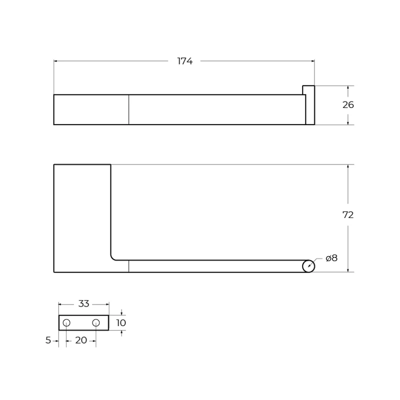 Держатель для туалетной бумаги CEZARES SLIDER-PH1-IN