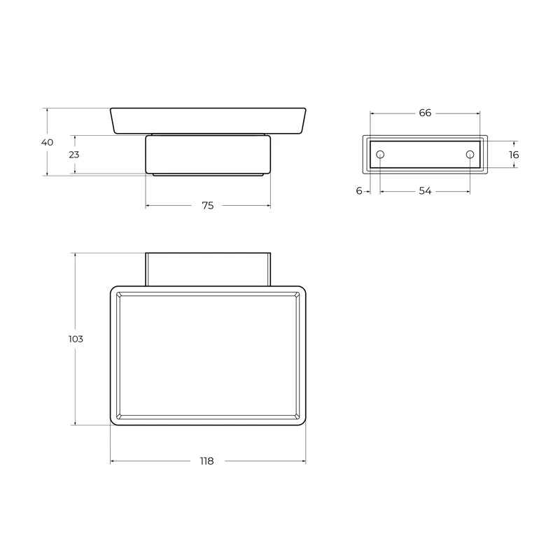 Мыльница подвесная CEZARES SLIDER-SODS-01
