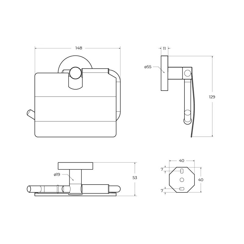 Держатель для туалетной бумаги CEZARES RELAX-PH-01
