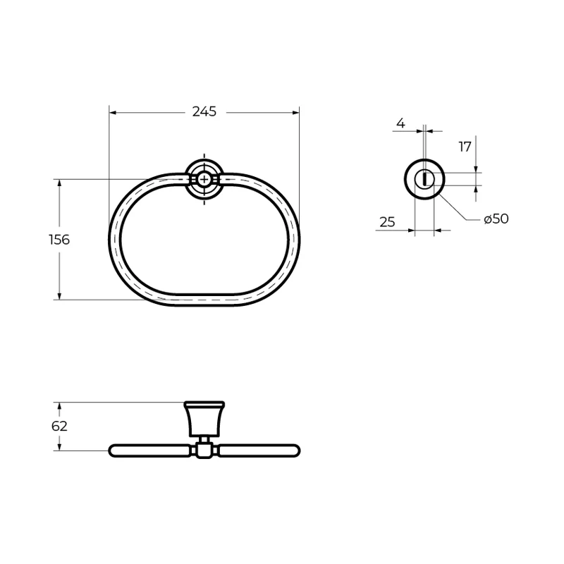 Полотенцедержатель CEZARES CZR-F-8985-BORO1