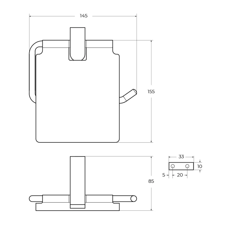Держатель для туалетной бумаги CEZARES SLIDER-PH-IN