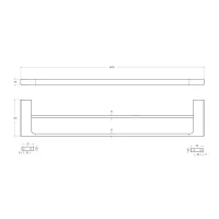Полотенцедержатель двойной CEZARES SLIDER-THD-60-IN