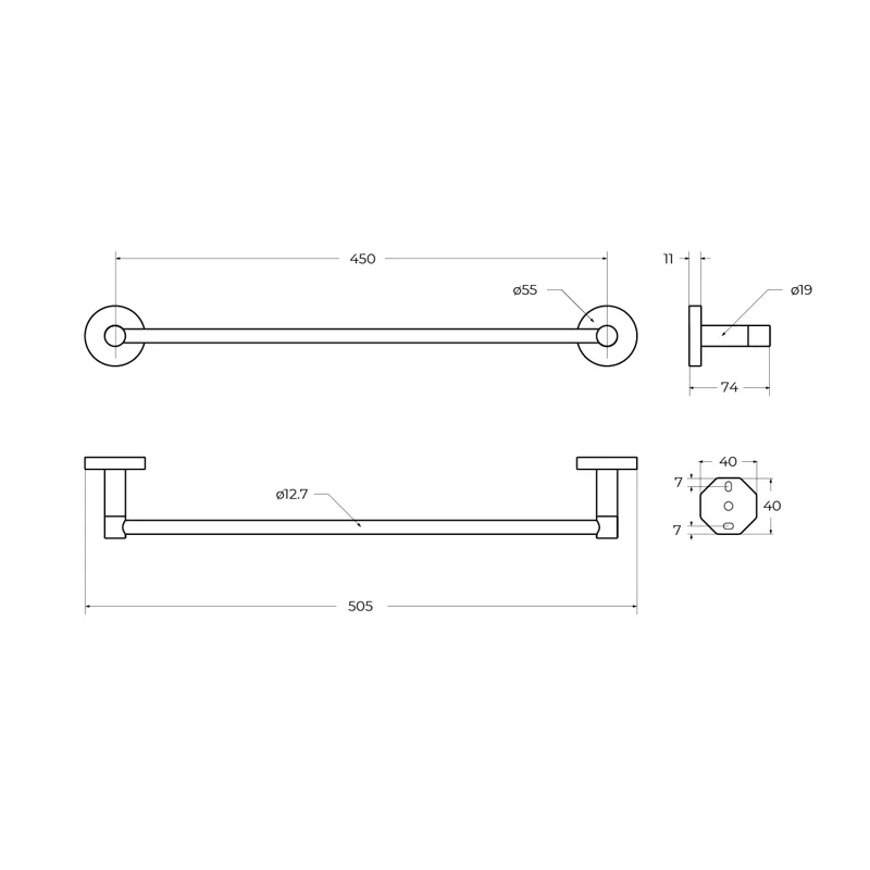 Полотенцедержатель CEZARES RELAX-TH-50-BORO