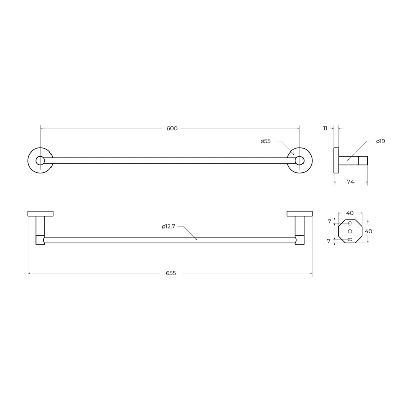Полотенцедержатель CEZARES RELAX-TH-65-NOP