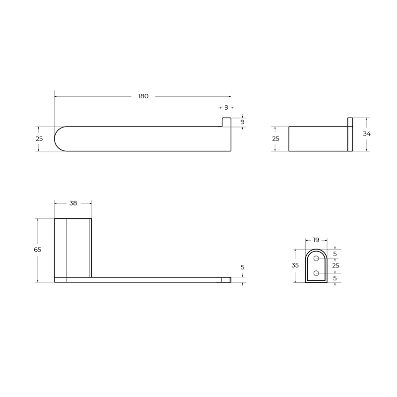 Держатель для туалетной бумаги CEZARES STYLUS-PH-BORO