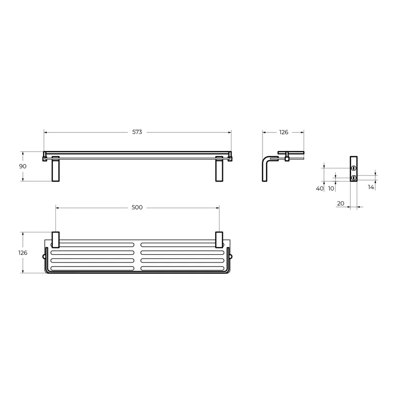 Полка стеклянная CEZARES ULTIMA CZR-F-8929