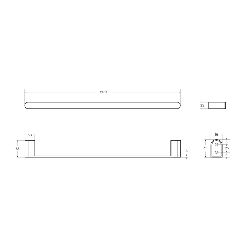 Полотенцедержатель CEZARES STYLUS-TH-60-BORO