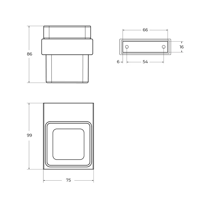 Стакан подвесной CEZARES SLIDER-TUMS-01