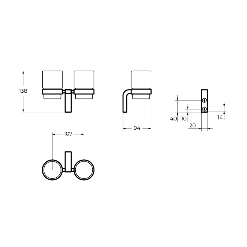 Стакан двойной CEZARES ULTIMA CZR-F-8930A