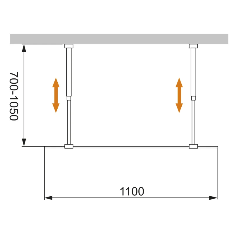 Душевая перегородка CEZARES LIBERTA-L-2-110-C-Cr