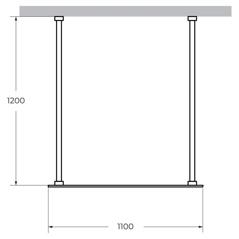 Душевая перегородка CEZARES LIBERTA-L-2-110-120-C-Cr