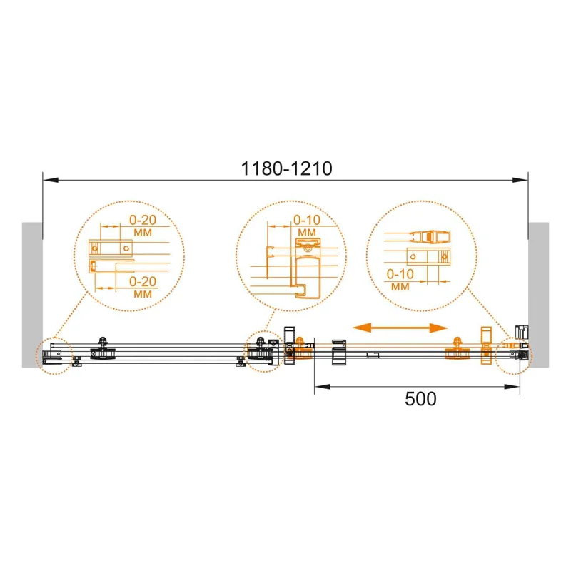 Душевая дверь CEZARES STYLUS-O-M-BF-1-120-C-Cr