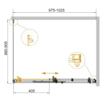Душевой уголок Cezares STYLUS-SOFT-AH-1-100/90-C-Cr