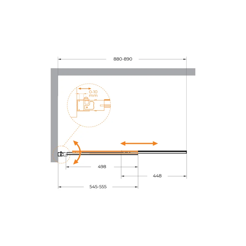 Душевая шторка на ванну CEZARES SLIDER-VF-11-90/150-C-Cr