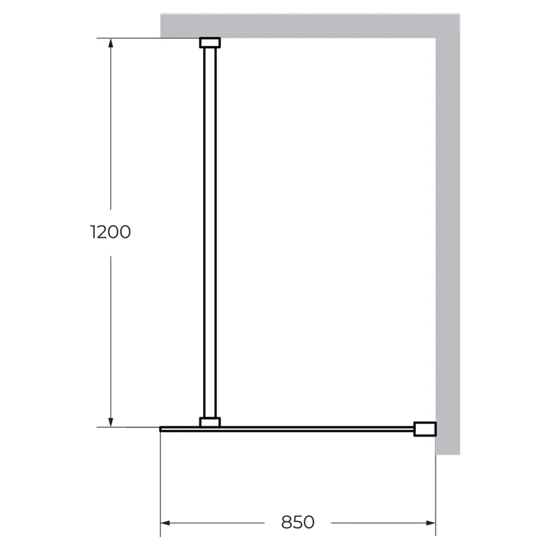 Душевая перегородка CEZARES LIBERTA-L-1-85-120-C-NERO