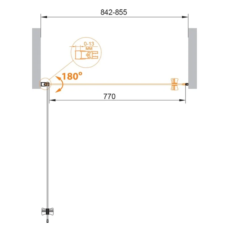 Душевая дверь CEZARES ECO-O-B-1-85-P-Cr