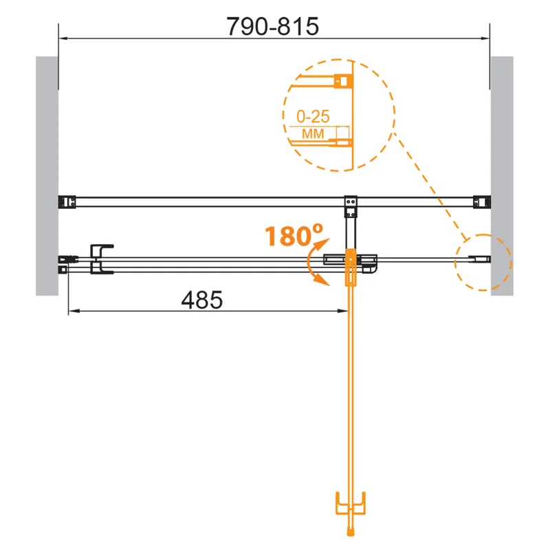 Душевая дверь CEZARES VALVOLA-B-1-80-C-Cr