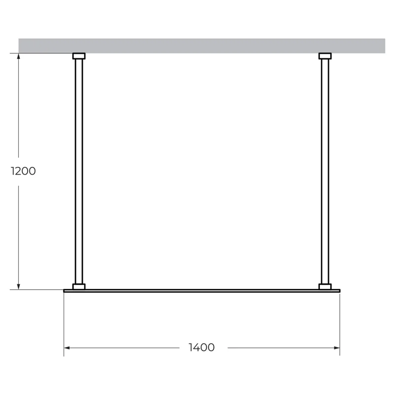 Душевая перегородка CEZARES LIBERTA-L-2-140-120-C-NERO