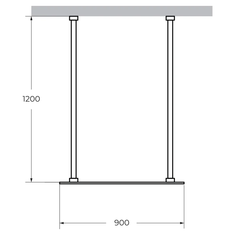 Душевая перегородка CEZARES LIBERTA-L-2-90-120-C-Cr
