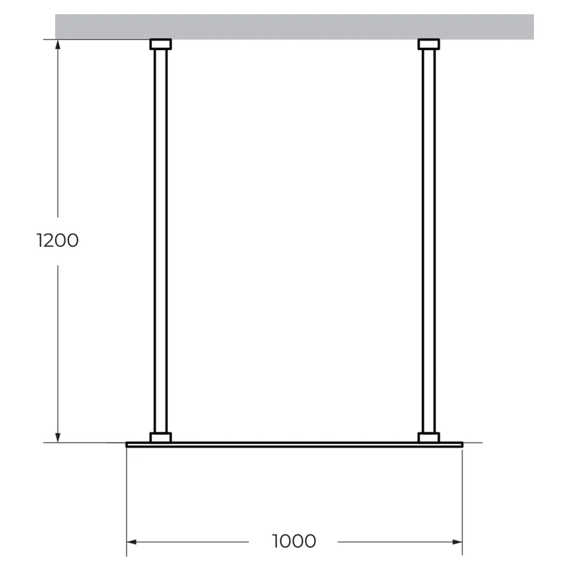 Душевая перегородка CEZARES LIBERTA-L-2-100-120-C-Cr