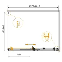 Душевой уголок Cezares STYLUS-SOFT-AH-1-160/90-C-Cr