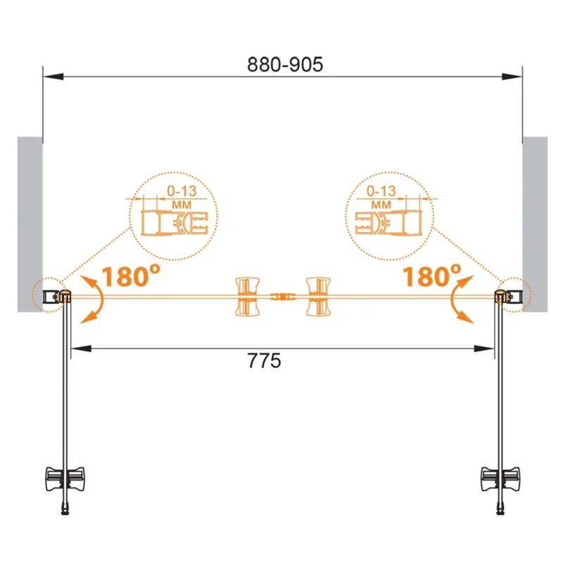 Душевая дверь CEZARES ECO-O-B-2-90-P-Cr