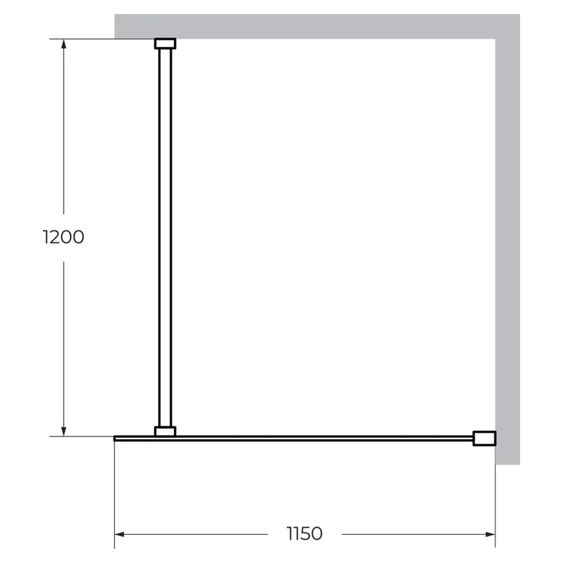 Душевая перегородка CEZARES LIBERTA-L-1-115-120-C-NERO