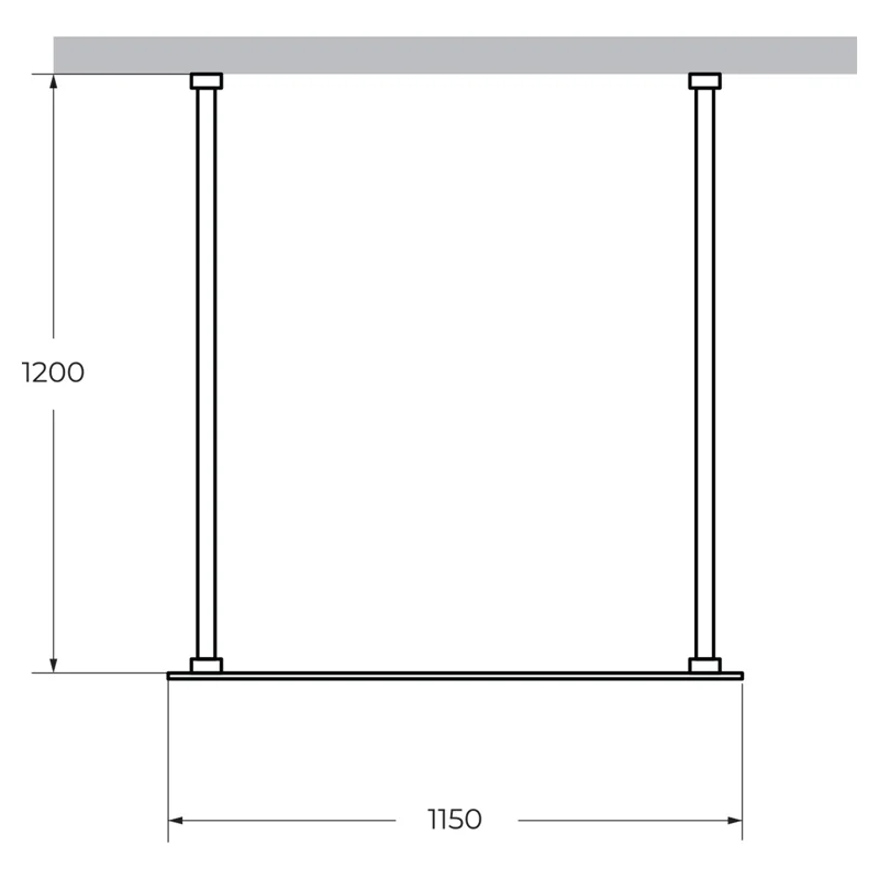 Душевая перегородка CEZARES LIBERTA-L-2-115-120-C-NERO