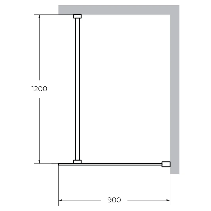 Душевая перегородка CEZARES LIBERTA-L-1-90-120-C-Cr