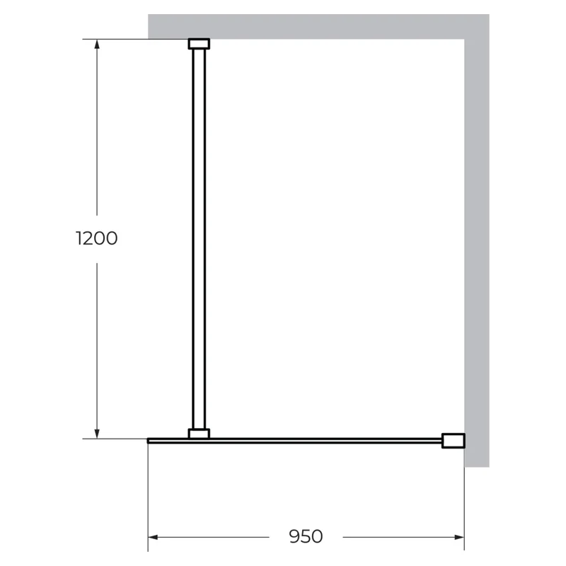 Душевая перегородка CEZARES LIBERTA-L-1-95-120-C-NERO