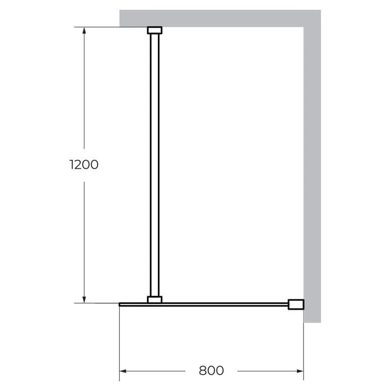 Душевая перегородка CEZARES LIBERTA-L-1-80-120-C-NERO