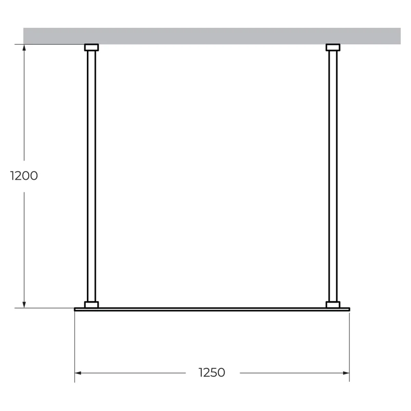 Душевая перегородка CEZARES LIBERTA-L-2-125-120-C-NERO