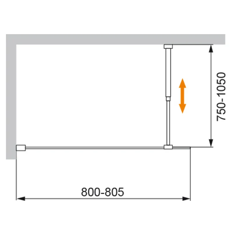 Душевая шторка на ванну CEZARES LIBERTA-V-1-80/155-C-Cr
