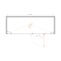 Душевая дверь CEZARES VERONA-W-B-13-100+60/40-C-Cr