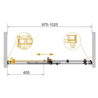 Душевая дверь с доводчиками CEZARES STYLUS-SOFT-BF-1-100-C-Cr