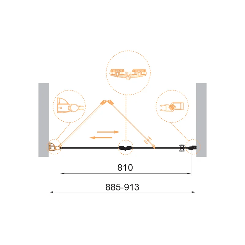 Душевая дверь CEZARES ECO-O-BS-12-90-C-Cr