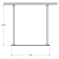 Душевая перегородка CEZARES LIBERTA-L-2-115-120-C-Cr