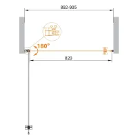 Душевая дверь CEZARES ECO-O-B-1-90-C-NERO