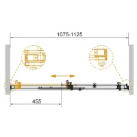 Душевая дверь с доводчиками CEZARES STYLUS-SOFT-BF-1-110-C-Cr