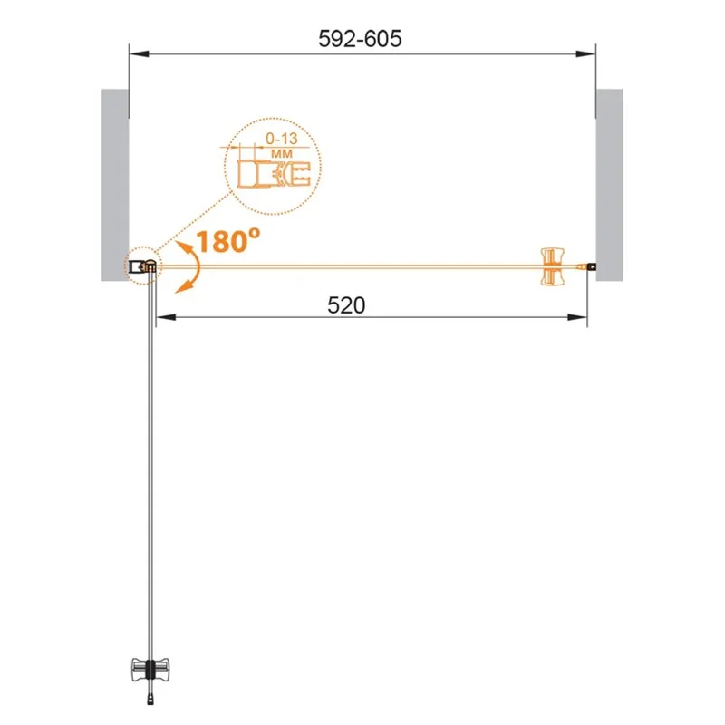 Душевая дверь CEZARES ECO-O-B-1-60-C-Cr